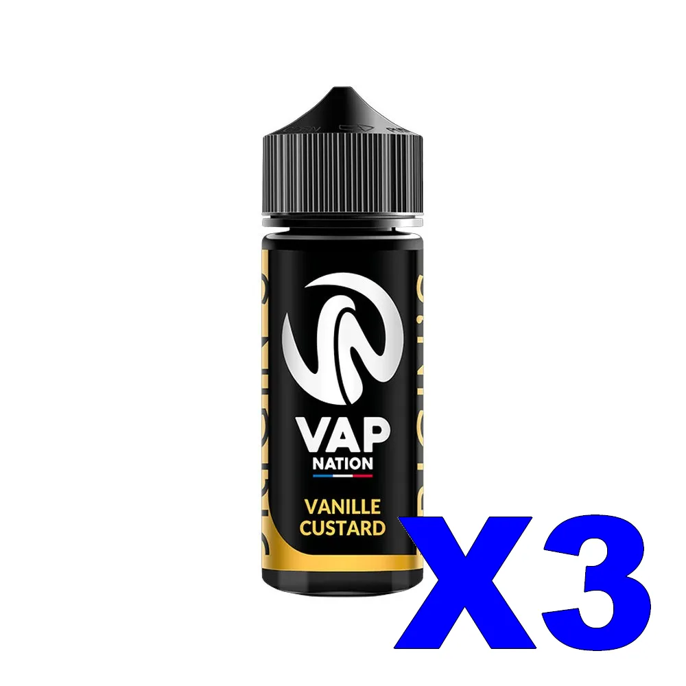 E-LIQUIDE VAP-NATION ORIGINS 100ML 50-50 VANILLE-CUSTARD X3 Taux-de-nicotine-0 1 E LIQUIDE VAP NATION ORIGINS 100ML 50 50 VANILLE CUSTARD X3 Taux de nicotine 0