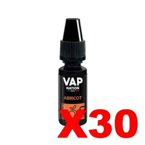 E LIQUIDE VAP NATION ORIGINS 10ML 50 50 ABRICOT X30 Taux de nicotine 0