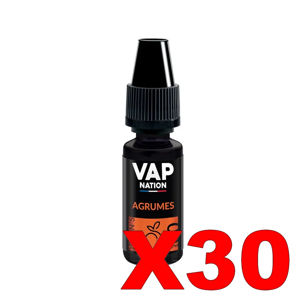 E-LIQUIDE VAP-NATION ORIGINS 10ML 50-50 AGRUMES X30 1 E LIQUIDE VAP NATION ORIGINS 10ML 50 50 AGRUMES X30 Taux de nicotine 0