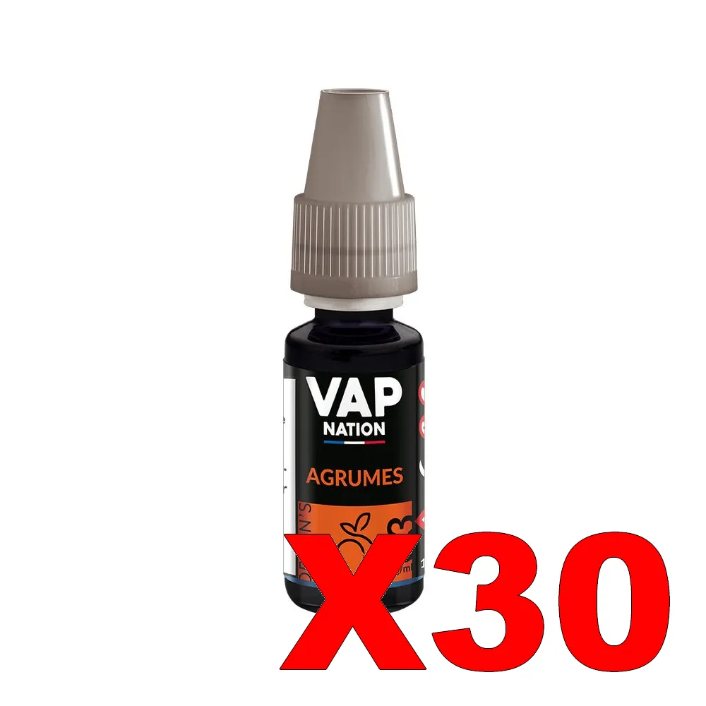 E-LIQUIDE VAP-NATION ORIGINS 10ML 50-50 AGRUMES X30 2 E LIQUIDE VAP NATION ORIGINS 10ML 50 50 AGRUMES X30 Taux de nicotine 3