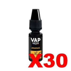 E LIQUIDE VAP NATION ORIGINS 10ML 50 50 ANANAS X30 Taux de nicotine 0