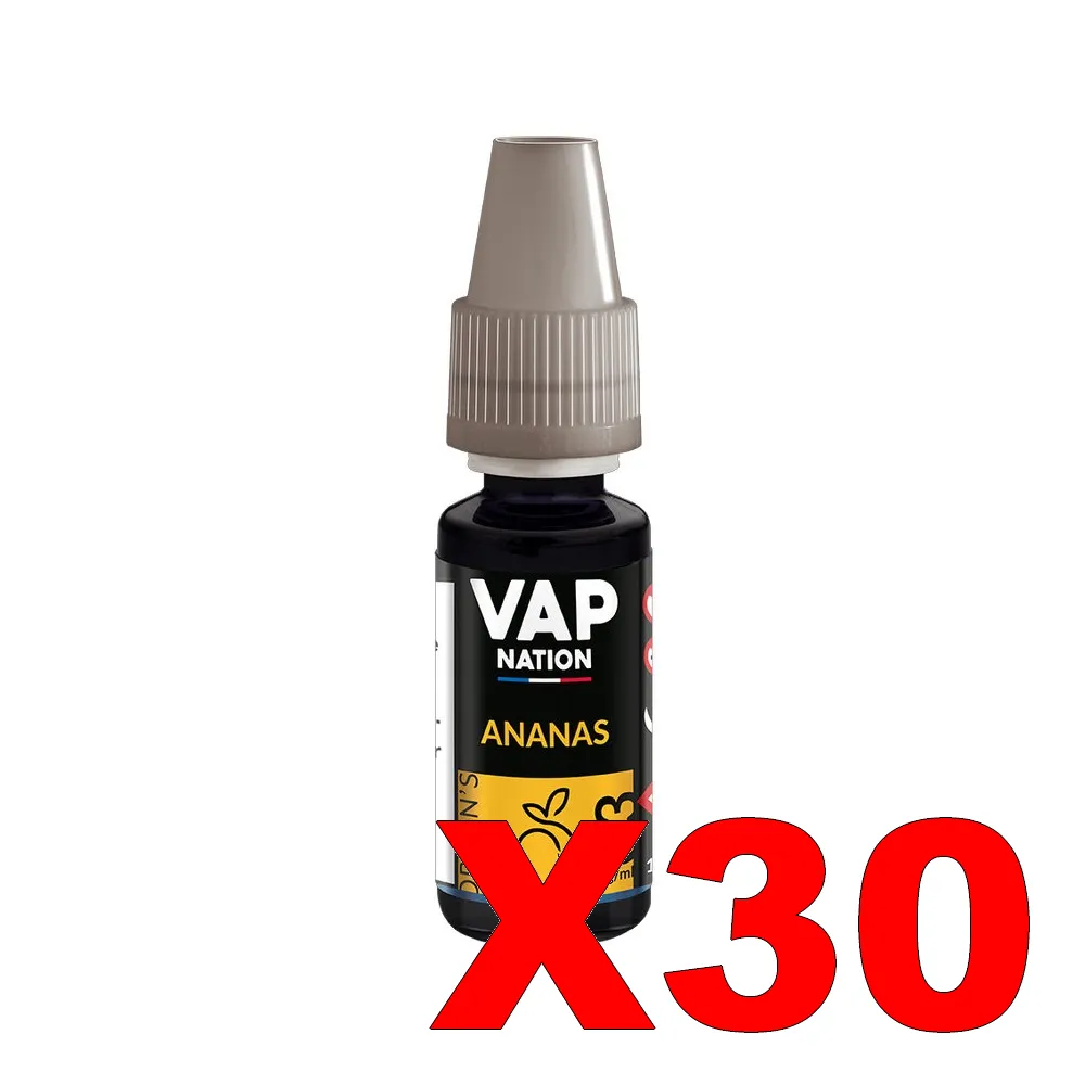 E-LIQUIDE VAP-NATION ORIGINS 10ML 50-50 ANANAS X30 2 E LIQUIDE VAP NATION ORIGINS 10ML 50 50 ANANAS X30 Taux de nicotine 3