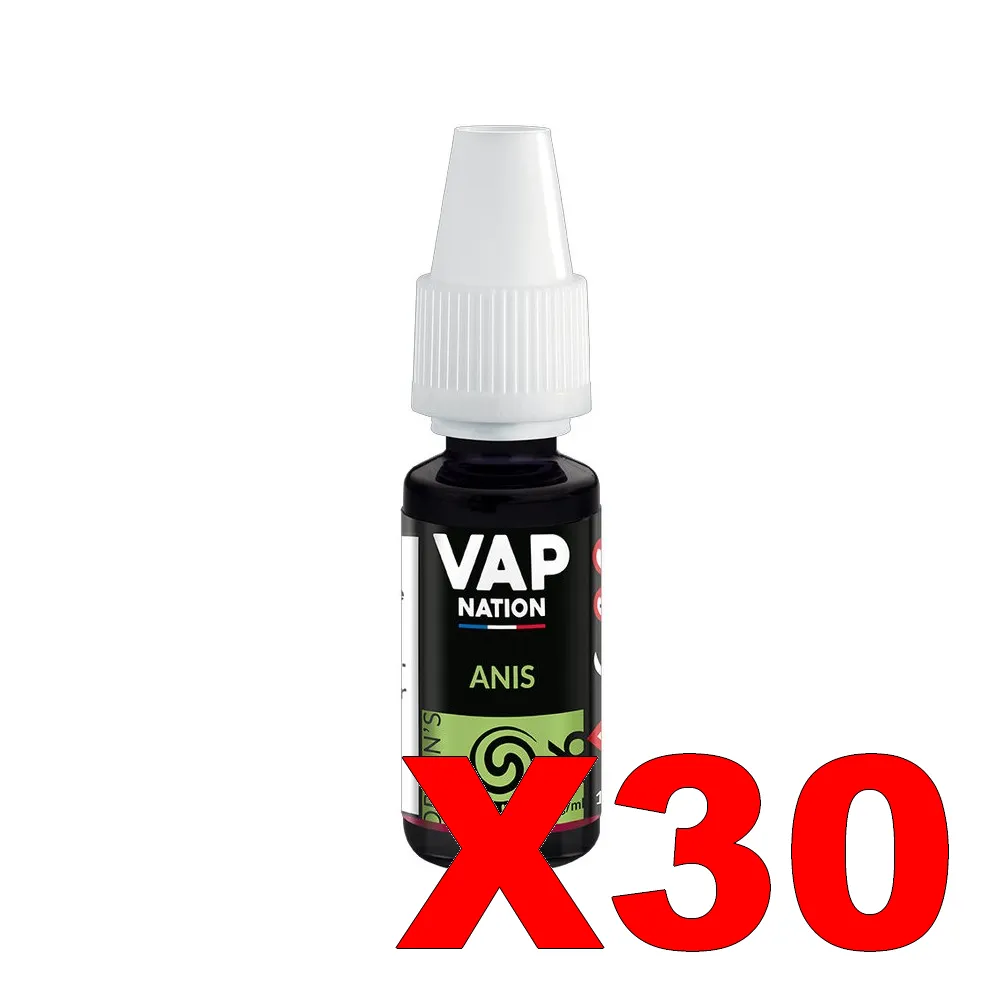 E-LIQUIDE VAP-NATION ORIGINS 10ML 50-50 ANIS X30 5 E LIQUIDE VAP NATION ORIGINS 10ML 50 50 ANIS X30 Taux de nicotine 16