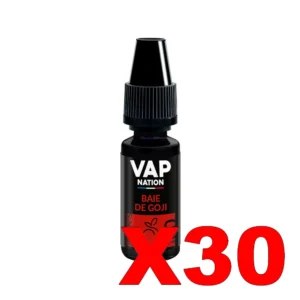 E LIQUIDE VAP NATION ORIGINS 10ML 50 50 BAIE DE GOJI X30 Taux de nicotine 0
