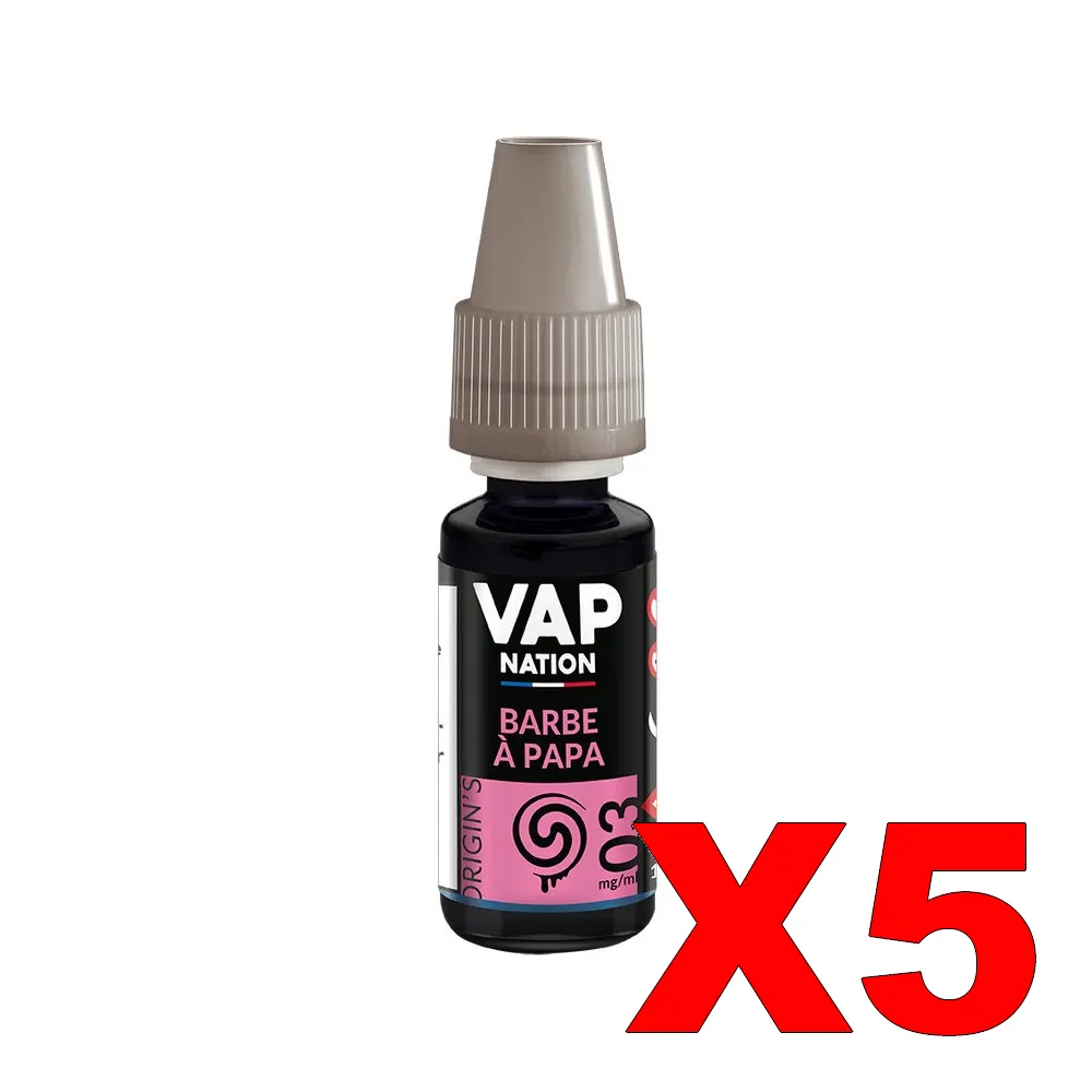 E-LIQUIDE VAP-NATION ORIGINS 10ML 50-50 BARBE-A-PAPA X5 2 E LIQUIDE VAP NATION ORIGINS 10ML 50 50 BARBE A PAPA X5 Taux de nicotine 3