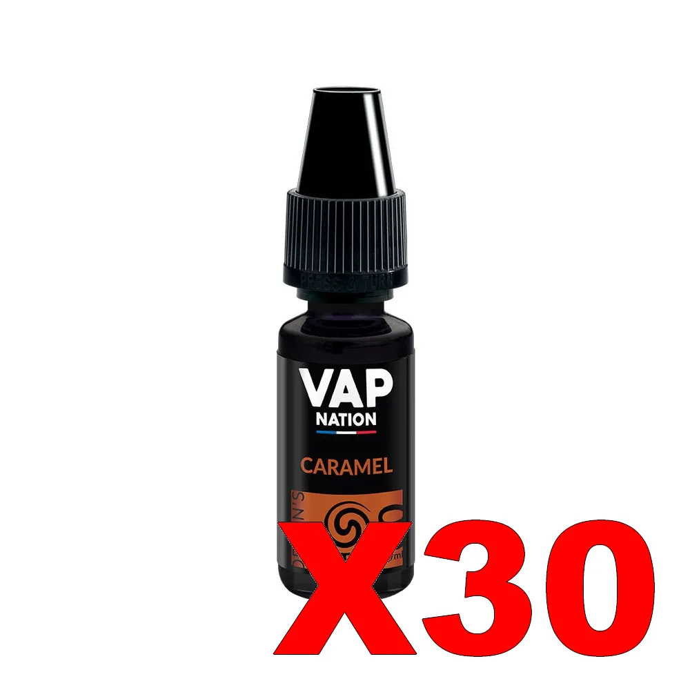 E-LIQUIDE VAP-NATION ORIGINS 10ML 50-50 CARAMEL X30 1 E LIQUIDE VAP NATION ORIGINS 10ML 50 50 CARAMEL X30 Taux de nicotine 0