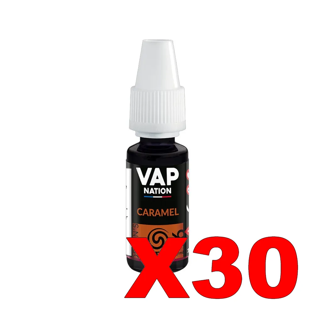 E-LIQUIDE VAP-NATION ORIGINS 10ML 50-50 CARAMEL X30 5 E LIQUIDE VAP NATION ORIGINS 10ML 50 50 CARAMEL X30 Taux de nicotine 16