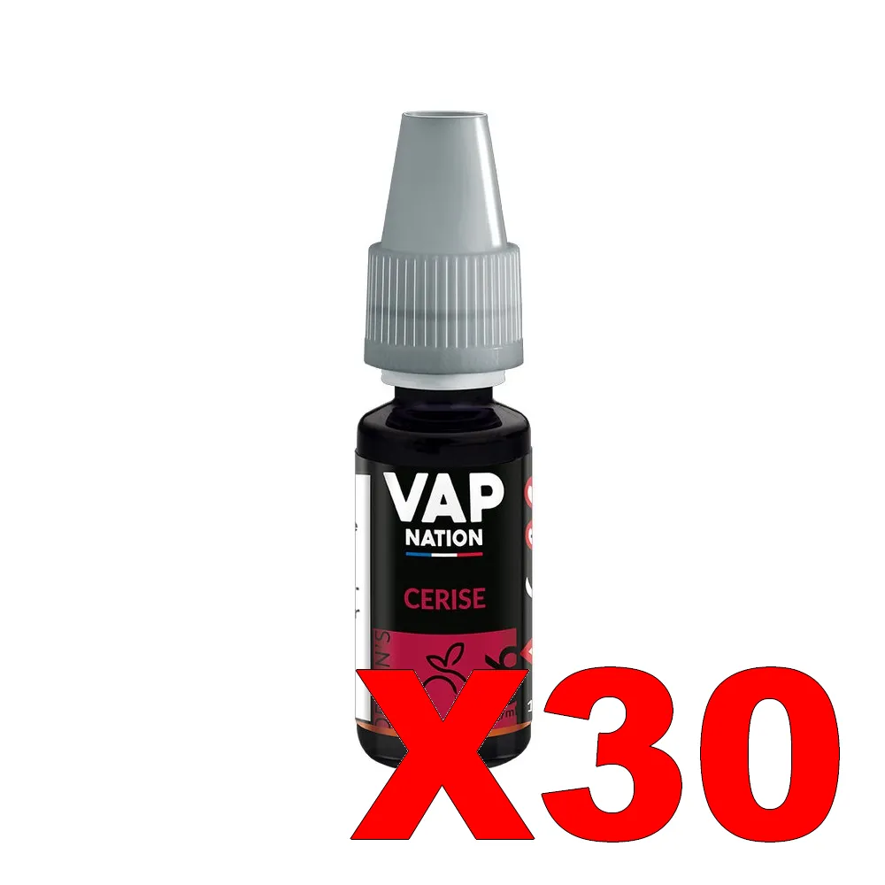 E-LIQUIDE VAP-NATION ORIGINS 10ML 50-50 CERISE X30 3 E LIQUIDE VAP NATION ORIGINS 10ML 50 50 CERISE X30 Taux de nicotine 6