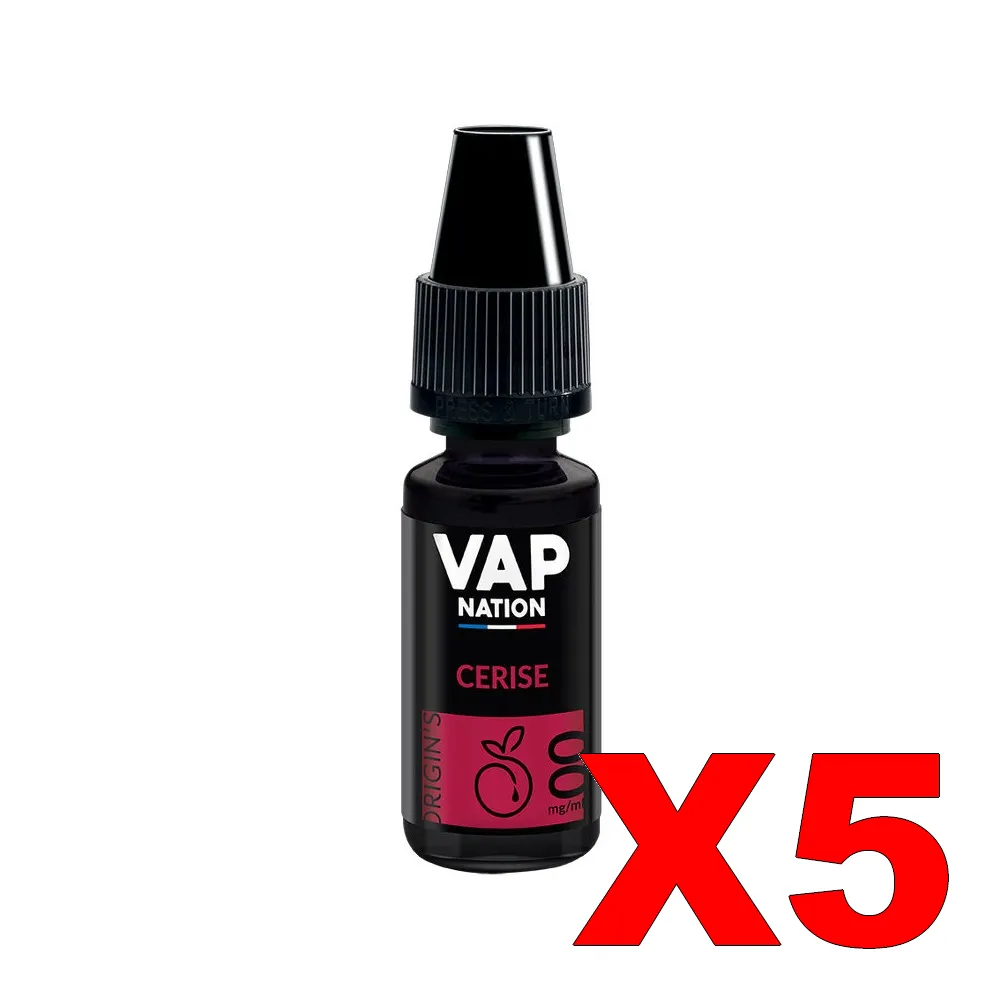 E-LIQUIDE VAP-NATION ORIGINS 10ML 50-50 CERISE X5 1 E LIQUIDE VAP NATION ORIGINS 10ML 50 50 CERISE X5 Taux de nicotine 0
