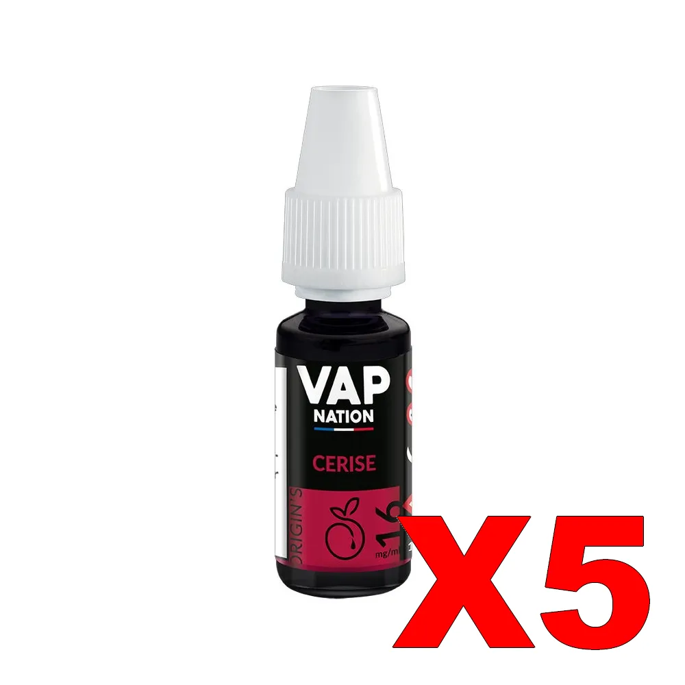 E-LIQUIDE VAP-NATION ORIGINS 10ML 50-50 CERISE X5 5 E LIQUIDE VAP NATION ORIGINS 10ML 50 50 CERISE X5 Taux de nicotine 16