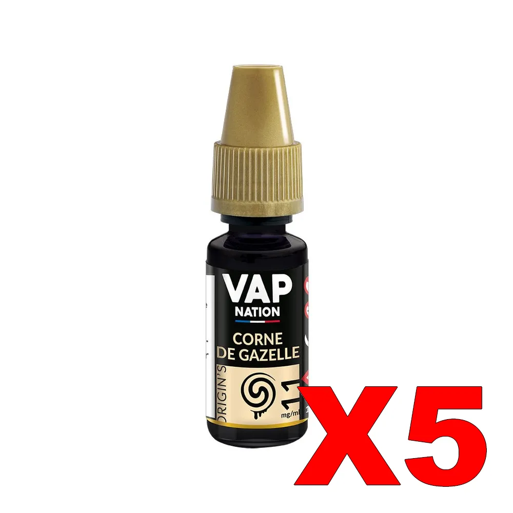 E-LIQUIDE VAP-NATION ORIGINS 10ML 50-50 CORNE-DE-GAZELLE X5 4 E LIQUIDE VAP NATION ORIGINS 10ML 50 50 CORNE DE GAZELLE X5 Taux de nicotine 11
