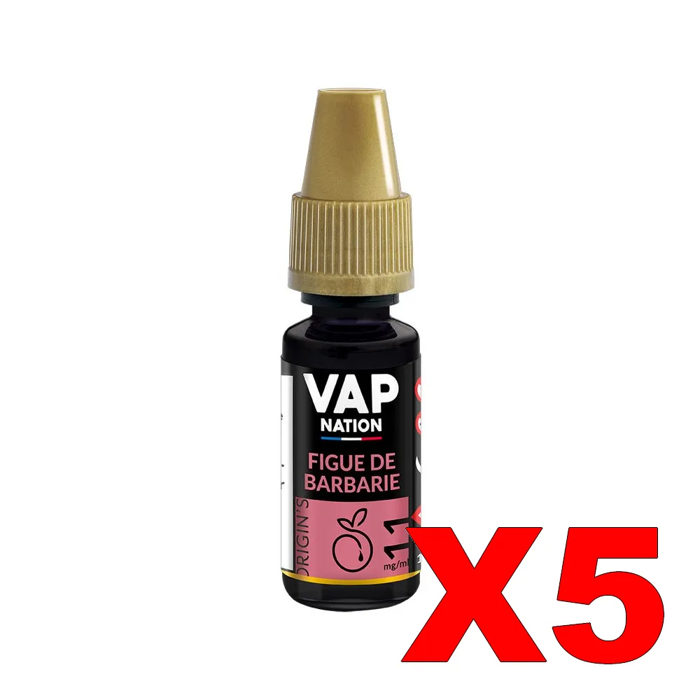 E-LIQUIDE VAP-NATION ORIGINS 10ML 50-50 FIGUE-DE-BARBARIE X5 4 E LIQUIDE VAP NATION ORIGINS 10ML 50 50 FIGUE DE BARBARIE X5 Taux de nicotine 11