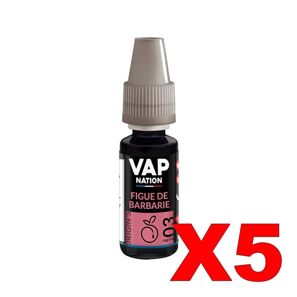 E-LIQUIDE VAP-NATION ORIGINS 10ML 50-50 FIGUE-DE-BARBARIE X5 2 E LIQUIDE VAP NATION ORIGINS 10ML 50 50 FIGUE DE BARBARIE X5 Taux de nicotine 3