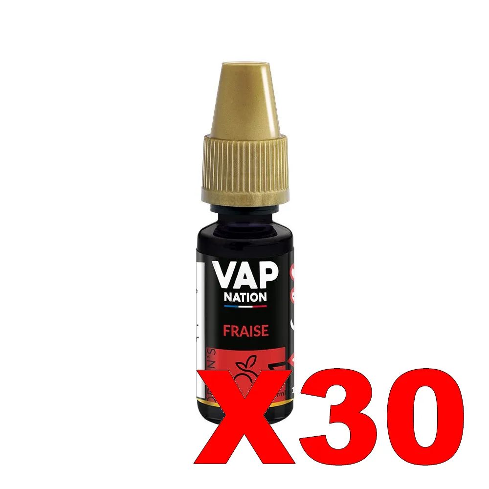 E-LIQUIDE VAP-NATION ORIGINS 10ML 50-50 FRAISE X30 4 E LIQUIDE VAP NATION ORIGINS 10ML 50 50 FRAISE X30 Taux de nicotine 11