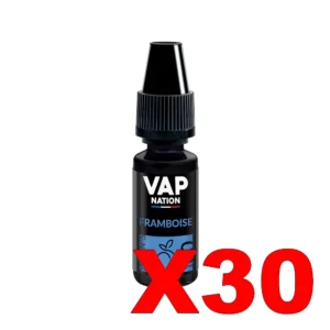 E LIQUIDE VAP NATION ORIGINS 10ML 50 50 FRAMBOISE X30 Taux de nicotine 0