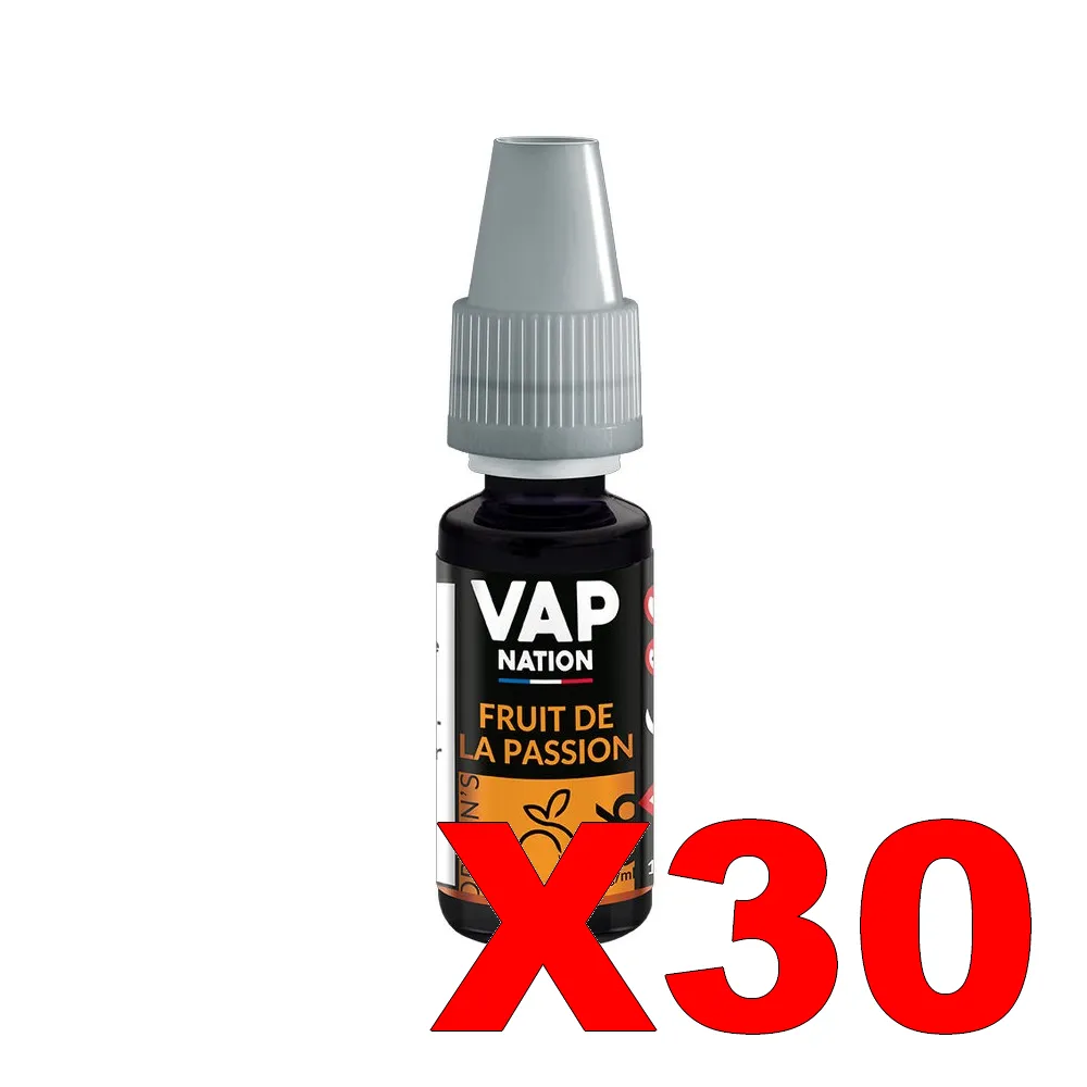 E-LIQUIDE VAP-NATION ORIGINS 10ML 50-50 FRUIT-DE-LA-PASSION X30 3 E LIQUIDE VAP NATION ORIGINS 10ML 50 50 FRUIT DE LA PASSION X30 Taux de nicotine 6