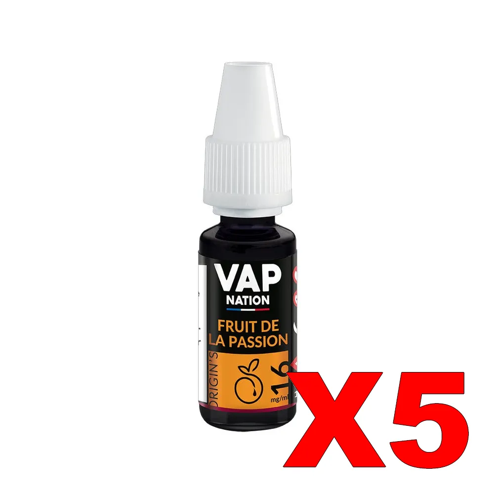 E-LIQUIDE VAP-NATION ORIGINS 10ML 50-50 FRUIT-DE-LA-PASSION X5 5 E LIQUIDE VAP NATION ORIGINS 10ML 50 50 FRUIT DE LA PASSION X5 Taux de nicotine 16
