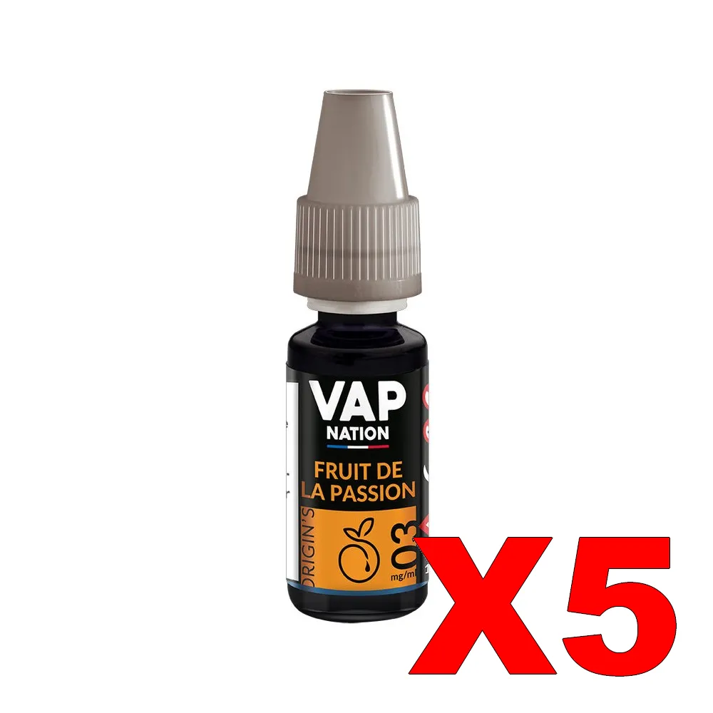 E-LIQUIDE VAP-NATION ORIGINS 10ML 50-50 FRUIT-DE-LA-PASSION X5 2 E LIQUIDE VAP NATION ORIGINS 10ML 50 50 FRUIT DE LA PASSION X5 Taux de nicotine 3