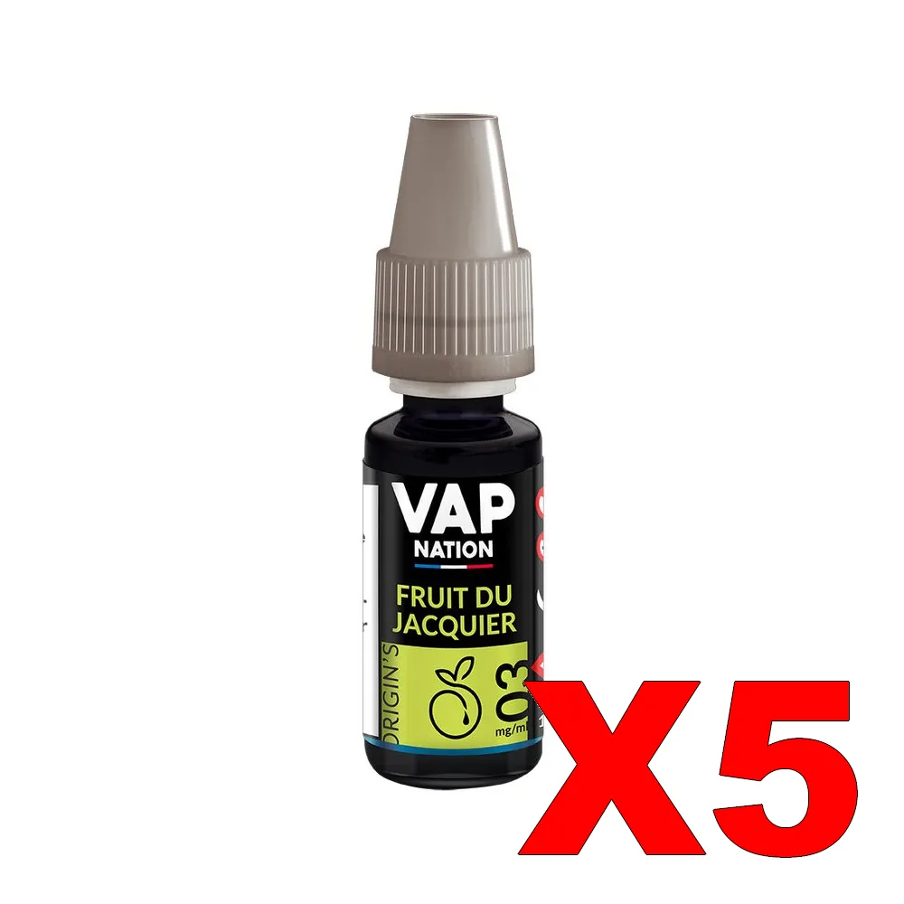 E-LIQUIDE VAP-NATION ORIGINS 10ML 50-50 FRUIT-DU-JACQUIER X5 2 E LIQUIDE VAP NATION ORIGINS 10ML 50 50 FRUIT DU JACQUIER X5 Taux de nicotine 3