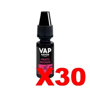 E LIQUIDE VAP NATION ORIGINS 10ML 50 50 FRUITS ROUGES X30 Taux de nicotine 0