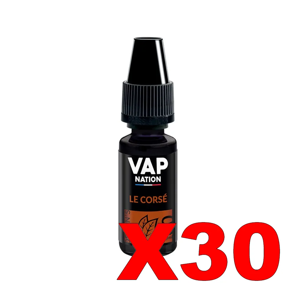 E-LIQUIDE VAP-NATION ORIGINS 10ML 50-50 LE-CORSE X30 1 E LIQUIDE VAP NATION ORIGINS 10ML 50 50 LE CORSE X30 Taux de nicotine 0