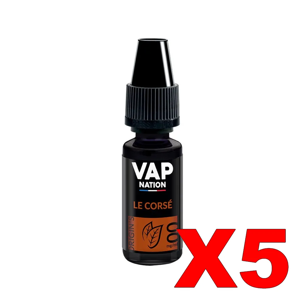 E-LIQUIDE VAP-NATION ORIGINS 10ML 50-50 LE-CORSE X5 1 E LIQUIDE VAP NATION ORIGINS 10ML 50 50 LE CORSE X5 Taux de nicotine 0