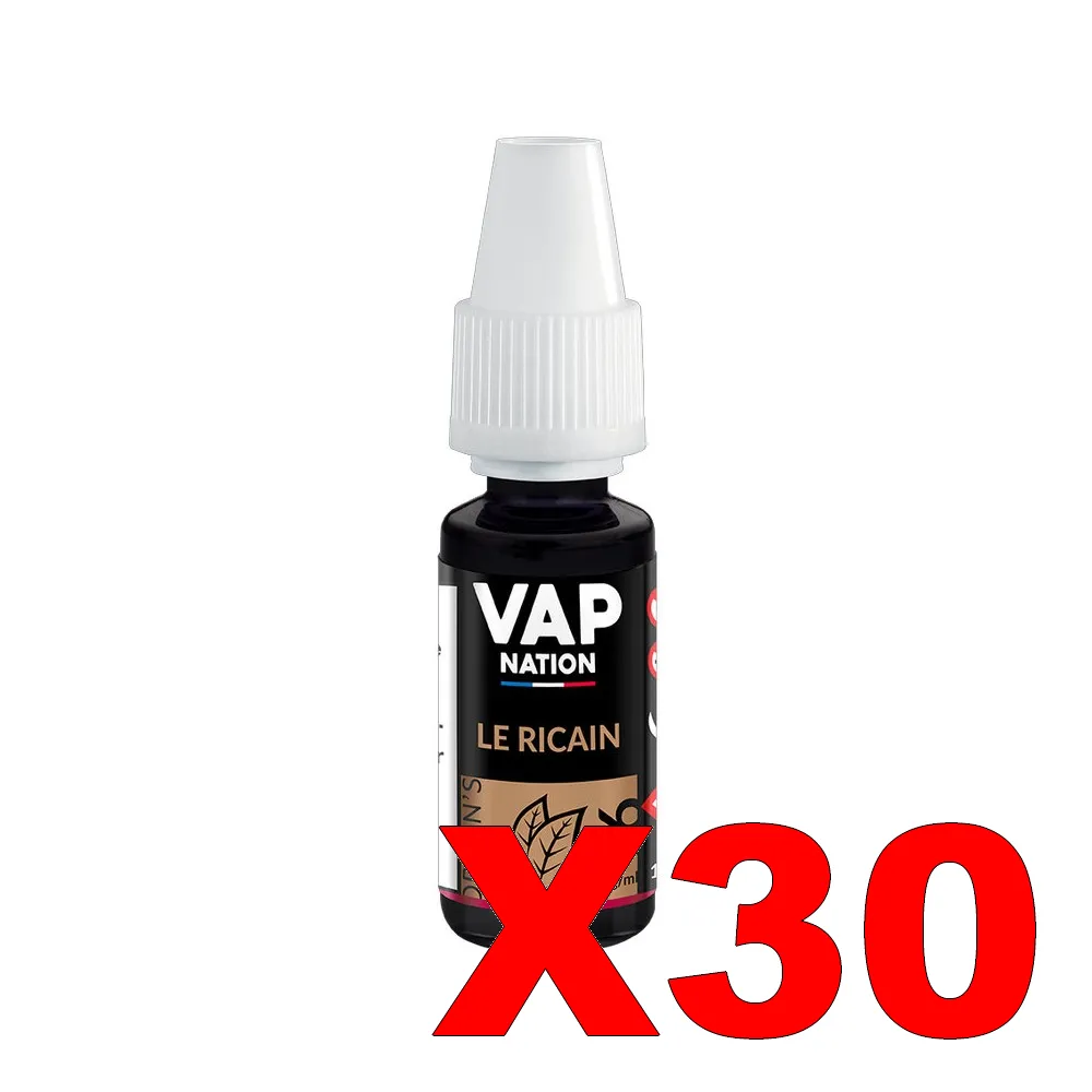 E-LIQUIDE VAP-NATION ORIGINS 10ML 50-50 LE-RICAIN X30 5 E LIQUIDE VAP NATION ORIGINS 10ML 50 50 LE RICAIN X30 Taux de nicotine 16