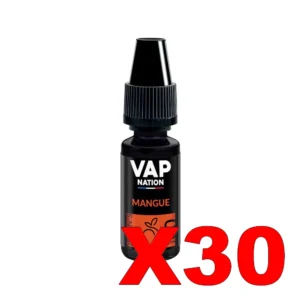 E LIQUIDE VAP NATION ORIGINS 10ML 50 50 MANGUE X30 Taux de nicotine 0