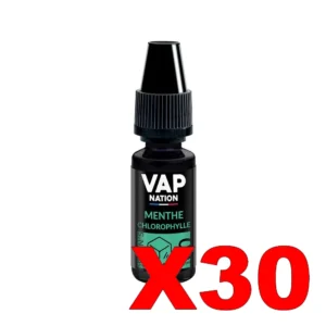 E LIQUIDE VAP NATION ORIGINS 10ML 50 50 MENTHE CHLOROPHYLLE X30 Taux de nicotine 0