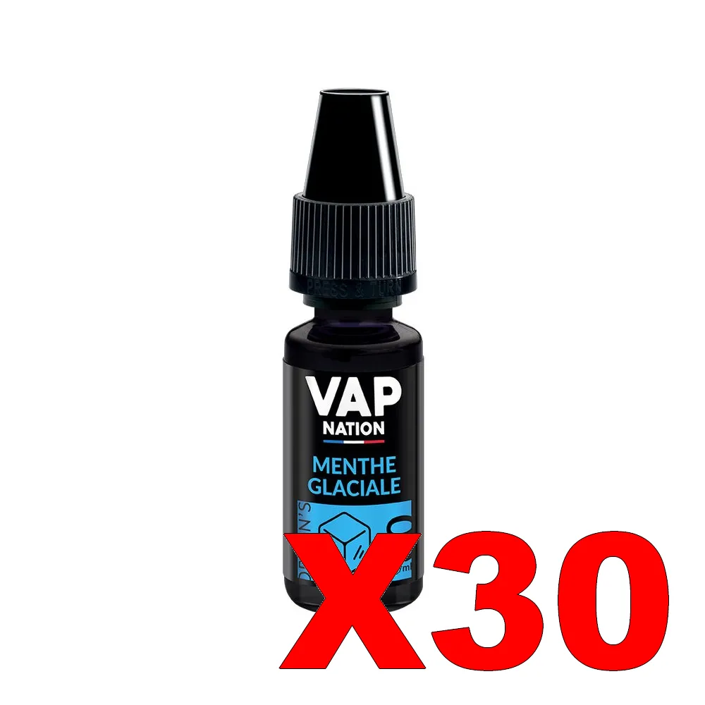 E-LIQUIDE VAP-NATION ORIGINS 10ML 50-50 MENTHE-GLACIALE X30 1 E LIQUIDE VAP NATION ORIGINS 10ML 50 50 MENTHE GLACIALE X30 Taux de nicotine 0