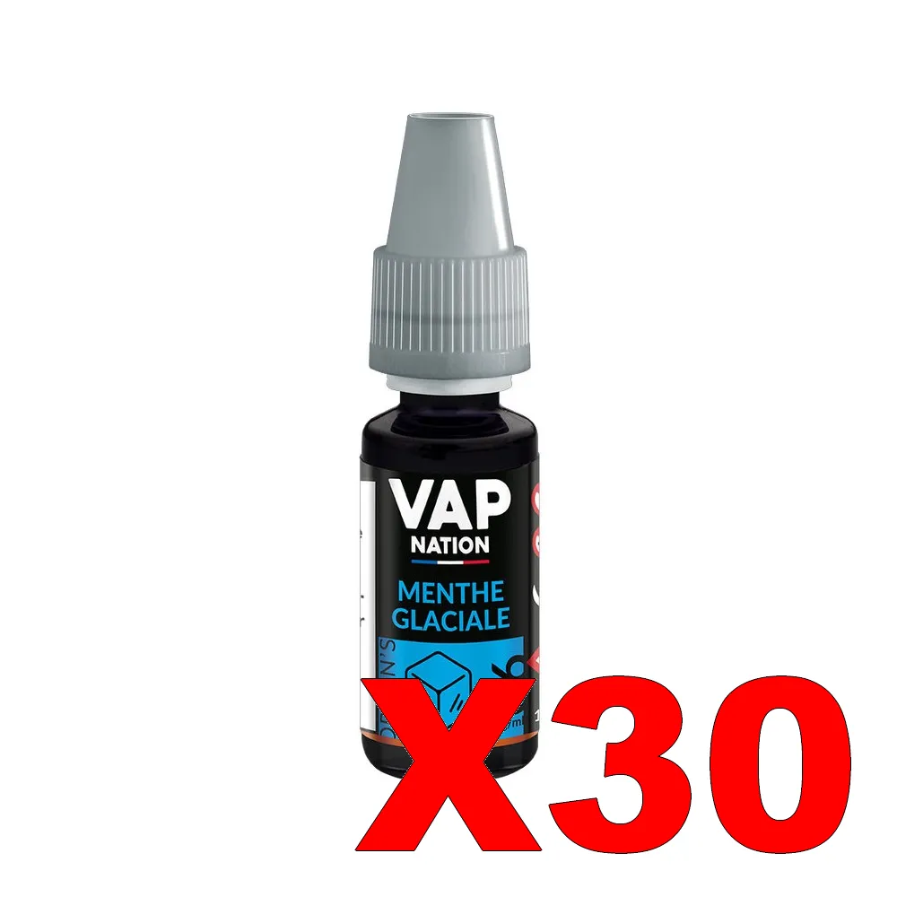 E-LIQUIDE VAP-NATION ORIGINS 10ML 50-50 MENTHE-GLACIALE X30 3 E LIQUIDE VAP NATION ORIGINS 10ML 50 50 MENTHE GLACIALE X30 Taux de nicotine 6