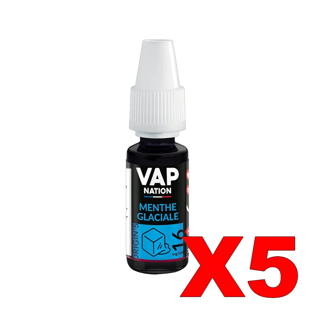 E-LIQUIDE VAP-NATION ORIGINS 10ML 50-50 MENTHE-GLACIALE X5 5 E LIQUIDE VAP NATION ORIGINS 10ML 50 50 MENTHE GLACIALE X5 Taux de nicotine 16