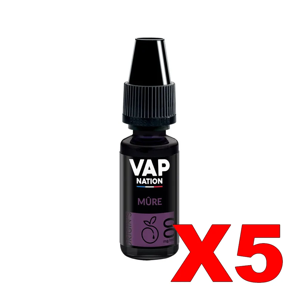 E-LIQUIDE VAP-NATION ORIGINS 10ML 50-50 MURE X5 1 E LIQUIDE VAP NATION ORIGINS 10ML 50 50 MURE X5 Taux de nicotine 0