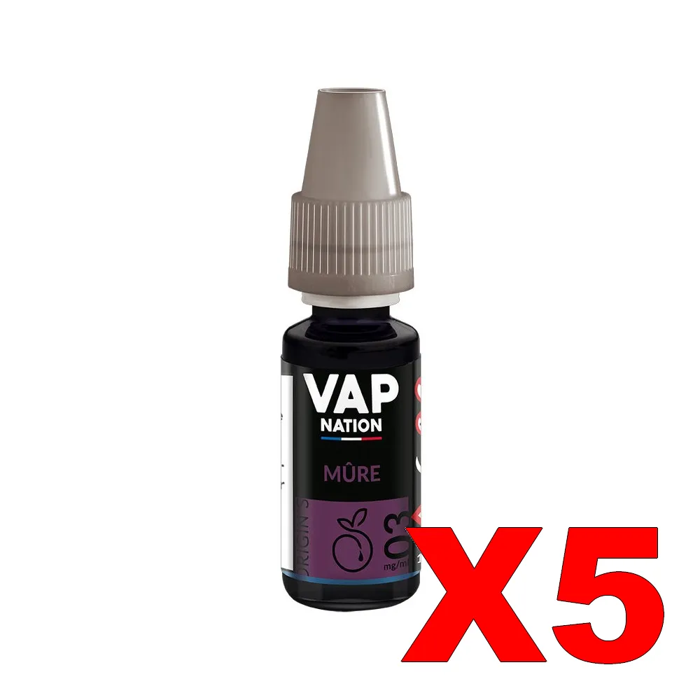 E-LIQUIDE VAP-NATION ORIGINS 10ML 50-50 MURE X5 2 E LIQUIDE VAP NATION ORIGINS 10ML 50 50 MURE X5 Taux de nicotine 3