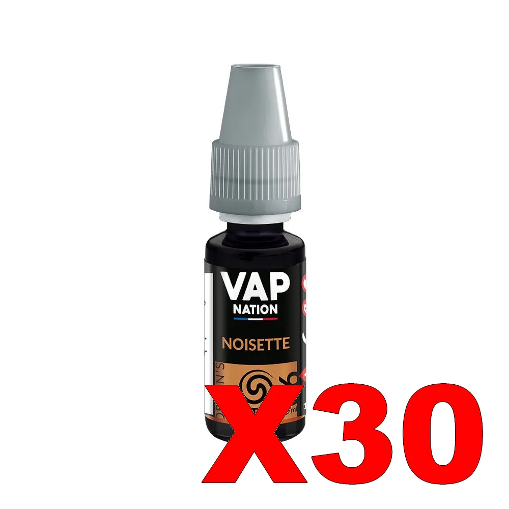 E-LIQUIDE VAP-NATION ORIGINS 10ML 50-50 NOISETTE X30 3 E LIQUIDE VAP NATION ORIGINS 10ML 50 50 NOISETTE X30 Taux de nicotine 6