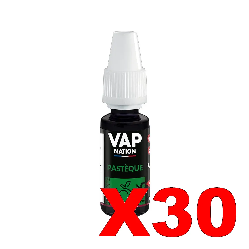E-LIQUIDE VAP-NATION ORIGINS 10ML 50-50 PASTEQUE X30 5 E LIQUIDE VAP NATION ORIGINS 10ML 50 50 PASTEQUE X30 Taux de nicotine 16
