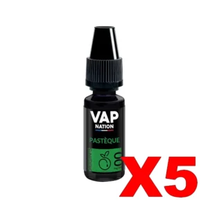 E LIQUIDE VAP NATION ORIGINS 10ML 50 50 PASTEQUE X5 Taux de nicotine 0