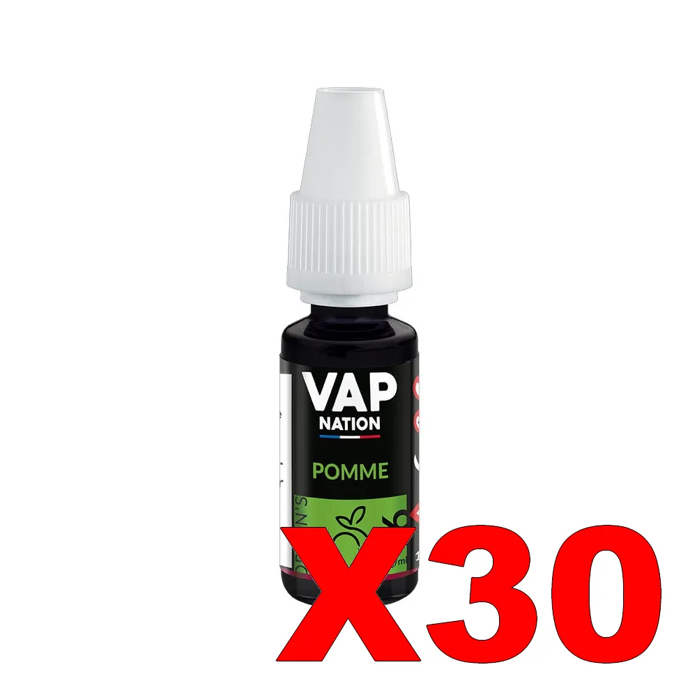 E-LIQUIDE VAP-NATION ORIGINS 10ML 50-50 POMME X30 5 E LIQUIDE VAP NATION ORIGINS 10ML 50 50 POMME X30 Taux de nicotine 16