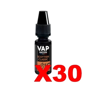 E LIQUIDE VAP NATION ORIGINS 10ML 50 50 SCOTTISH CLASSIC X30 Taux de nicotine 0
