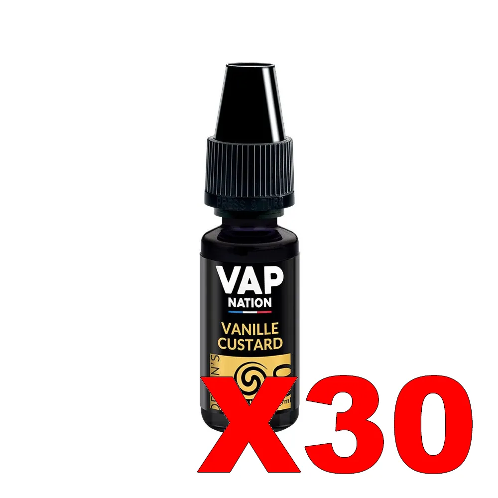 E-LIQUIDE VAP-NATION ORIGINS 10ML 50-50 VANILLE-CUSTARD X30 1 E LIQUIDE VAP NATION ORIGINS 10ML 50 50 VANILLE CUSTARD X30 Taux de nicotine 0