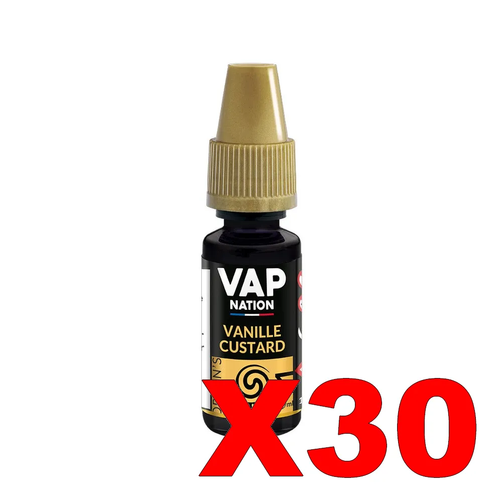E-LIQUIDE VAP-NATION ORIGINS 10ML 50-50 VANILLE-CUSTARD X30 4 E LIQUIDE VAP NATION ORIGINS 10ML 50 50 VANILLE CUSTARD X30 Taux de nicotine 11