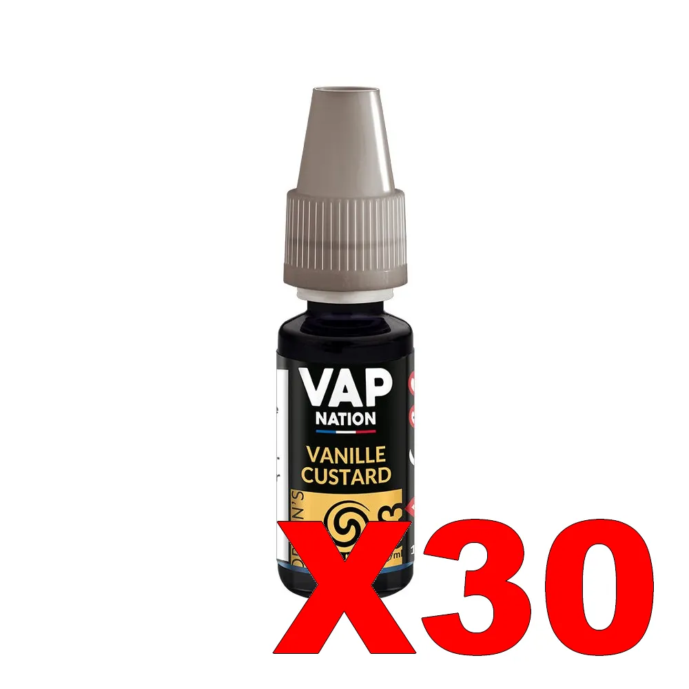 E-LIQUIDE VAP-NATION ORIGINS 10ML 50-50 VANILLE-CUSTARD X30 2 E LIQUIDE VAP NATION ORIGINS 10ML 50 50 VANILLE CUSTARD X30 Taux de nicotine 3