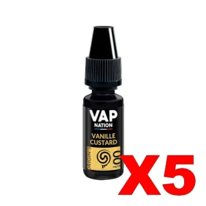 E LIQUIDE VAP NATION ORIGINS 10ML 50 50 VANILLE CUSTARD X5 Taux de nicotine 0