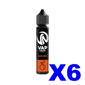 E LIQUIDE VAP NATION ORIGINS 50ML 50 50 AGRUMES X6 Taux de nicotine 0