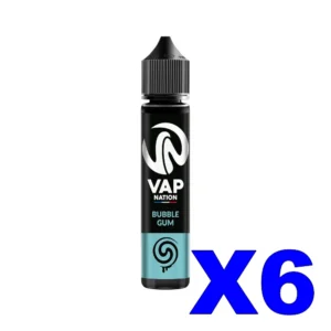 E LIQUIDE VAP NATION ORIGINS 50ML 50 50 BUBBLE GUM X6 Taux de nicotine 0