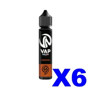 E LIQUIDE VAP NATION ORIGINS 50ML 50 50 CARAMEL X6 Taux de nicotine 0