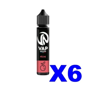 E LIQUIDE VAP NATION ORIGINS 50ML 50 50 PECHE X6 Taux de nicotine 0