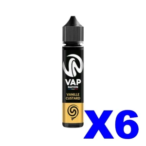 E LIQUIDE VAP NATION ORIGINS 50ML 50 50 VANILLE CUSTARD X6 Taux de nicotine 0