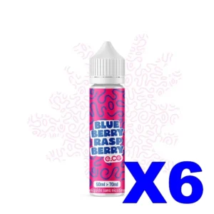E LIQUIDE E CG LES BANGERZ 50ML 60 40 BLUEBERRY RASPBERRY X6 Taux de nicotine 0