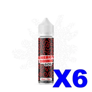 E LIQUIDE E CG LES BANGERZ 50ML 60 40 ENERGY DRINK X6 Taux de nicotine 0